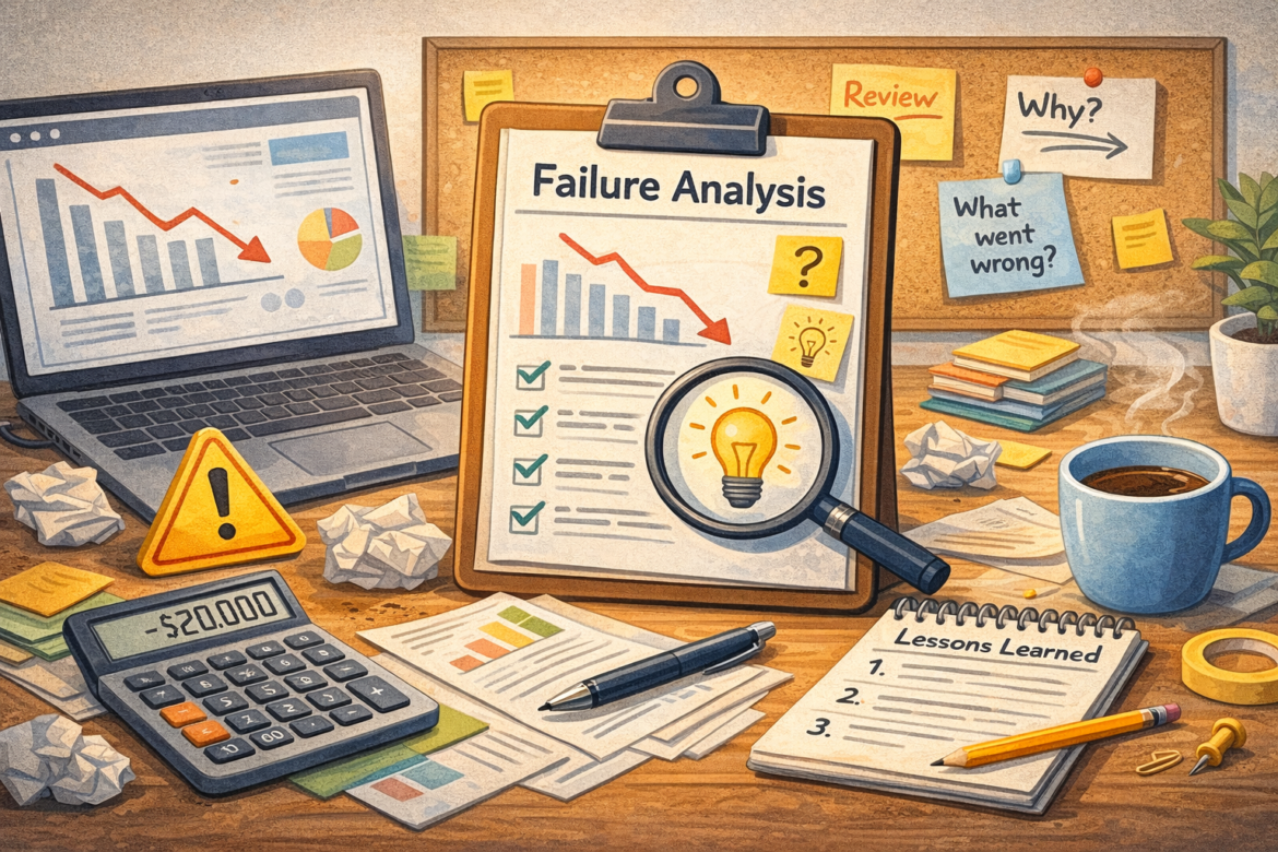 How Can Businesses Effectively Analyze and Assess Their Failures to Gain Valuable Insights